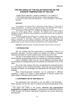 The Influence of the Solar Radiation on the Interior Temperature of