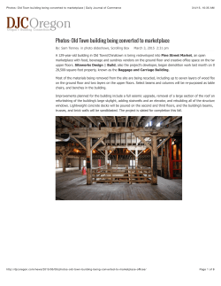 Old Town building being converted to marketplace