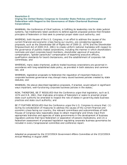 Urging the United States Congress to Consider State Policies and