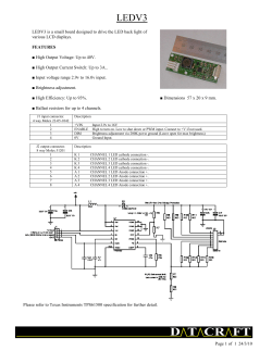 LEDV3 is a small board designed to drive the LED back light of