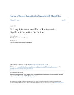 Making Science Accessible to Students with Significant Cognitive