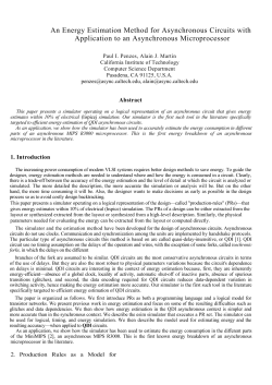 An Energy Estimation Method for Asynchronous Circuits with