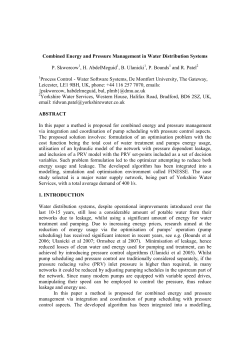 Combined Energy and Pressure Management in Water Distribution