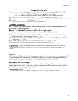 Lesson Plan Format - UW-Milwaukee - Desire2Learn