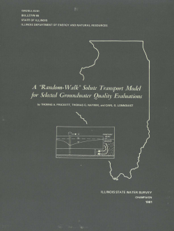 A "random-walk" solute transport model for selected groundwater
