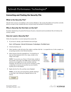 Converting and Posting the Security File