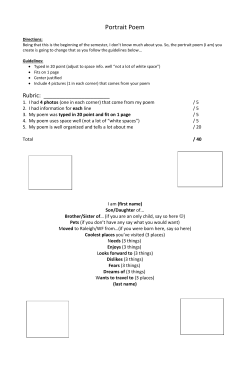 Portrait poem - Endeavor Charter School