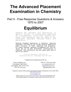 Equilibrium - Mrs. Kubacki`s Website