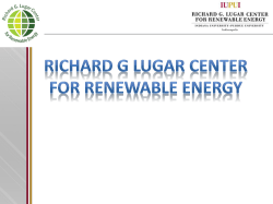 The Richard G. Lugar Center for Renewable Energy