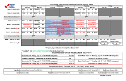 BYE WEEK MIT-P BYE WEEK MFHC BYE WEEK *All games played