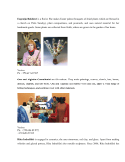 Eugenija Bak*ien* is a florist