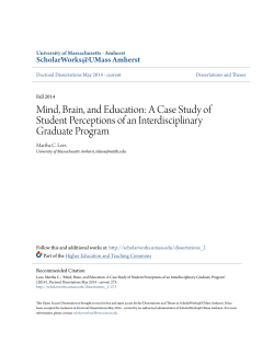 Mind, Brain, and Education: A Case Study of Student Perceptions of