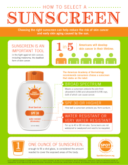 How to select a sunscreen - American Academy of Dermatology