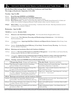 3rd Joint SD/ND Solid Waste Conference and Trade Show