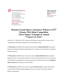 Concert of Arias - Houston Grand Opera