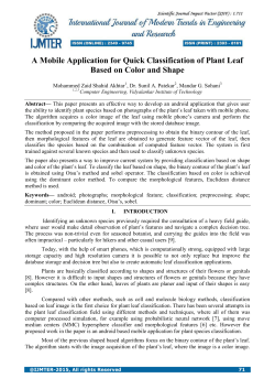 A Mobile Application for Quick Classification of Plant Leaf