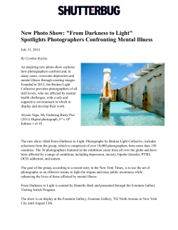 New Photo Show: "From Darkness to Light" Spotlights