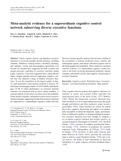 Meta-analytic evidence for a superordinate cognitive control network