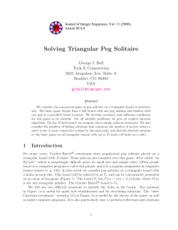 Solving Triangular Peg Solitaire
