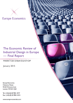The Economic Review of Industrial Design in Europe
