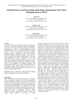 Nutrition Facts Label Processing using Image Segmentation and