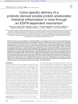 Colon-specific delivery of a probiotic-derived soluble protein