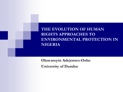 THE EVOLUTION OF HUMAN RIGHTS APPROACHES TO