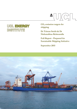 CO2 emission targets - The Sustainable Shipping Initiative