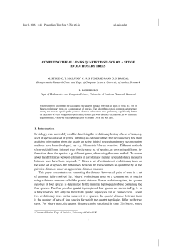 Computing the All-Pairs Quartet Distance on a Set of Evolutionary