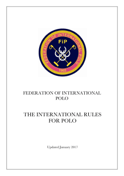 the international rules for polo - Federation of international Polo