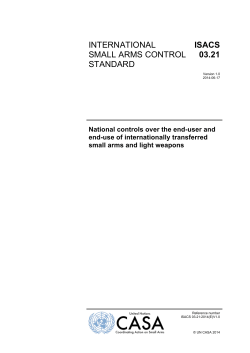 isacs 03.21 - International Small Arms Control Standards