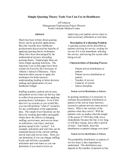 Simple Queuing Theory Tools You Can Use in Healthcare