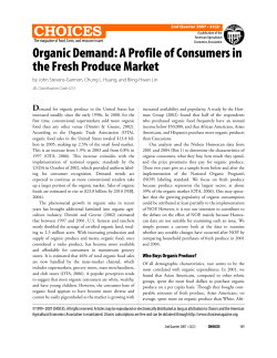Organic Demand: A Profile of Consumers in the Fresh Produce Market