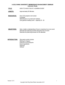 How to have Fun at a GWRRA Event - GWRRA