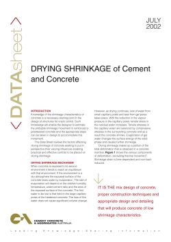 Drying Shrinkage of Cement and Concrete