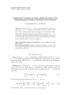 EXPECTED NUMBER OF REAL ZEROS OF L&Eacute;VY AND