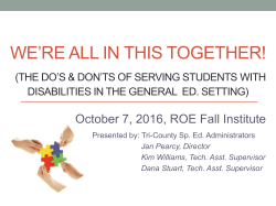 Serving Students with Disabilities in the Gen Ed Setting - Tri