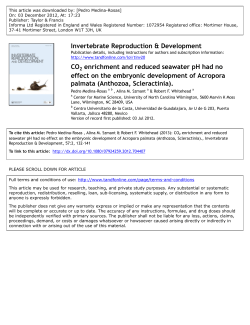 CO2 enrichment and reduced seawater pH had no effect on