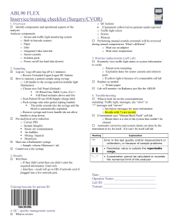 ABL90 FLEX CVOR-SURG operator training checklist