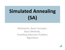 Motivation, Basic Concepts, Basic Methods, Travelling Salesman