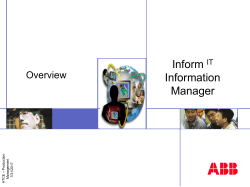 Inform IT Information Manager Overview