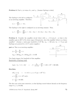 Problem 8. Find v o in terms of v1 and v2. (Assume OpAmp is ideal