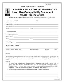 LAND MANAGEMENT DIVISION LAND USE APPLICATION