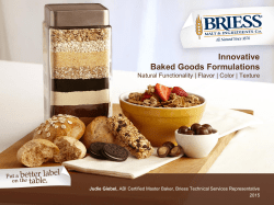Innovative Baked Goods Formulations