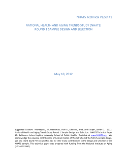Sample Design - National Health and Aging Trends Study