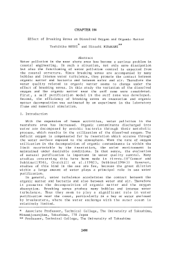 CHAPTER 184 Effect of Breaking Waves on Dissolved Oxygen and