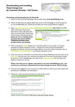 Downloading and installing Visual Liturgy Live for Common Worship