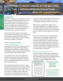 addressing climate change in the building sector