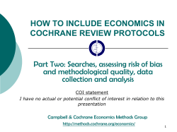 how to include economics in cochrane review protocols