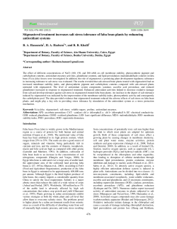 Stigmasterol treatment increases salt stress tolerance